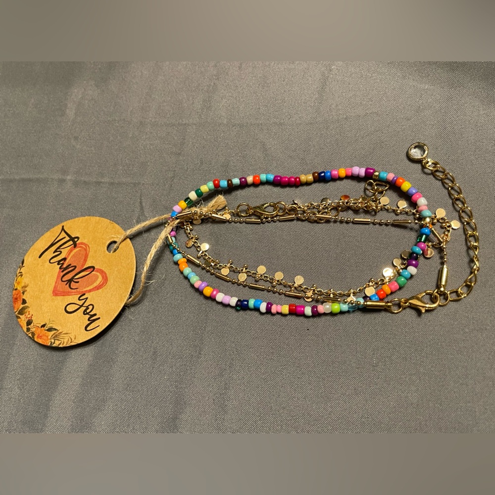 Anklet set of three